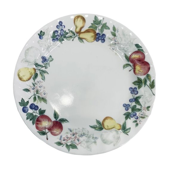 Corelle Set of 4 Chutney Salad Dessert Bread Plates Swirl Fruit Border 7.25" - Picture 11 of 12